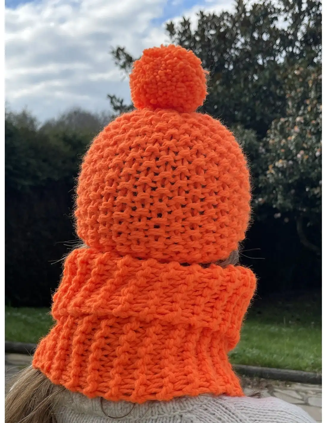 Rice Beanie for Kids Fluorescent Orange