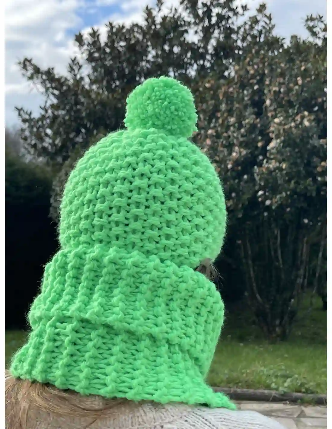 Rice Beanie for Kids Fluorescent Green