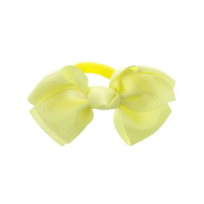 Big bow on yellow scrunchie