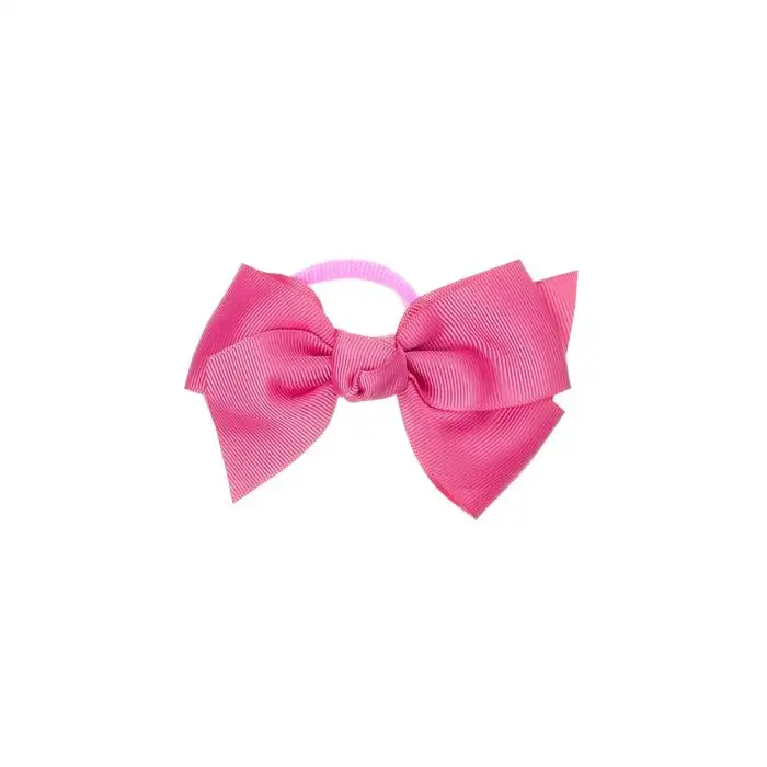 Big bow on fuchsia scrunchie