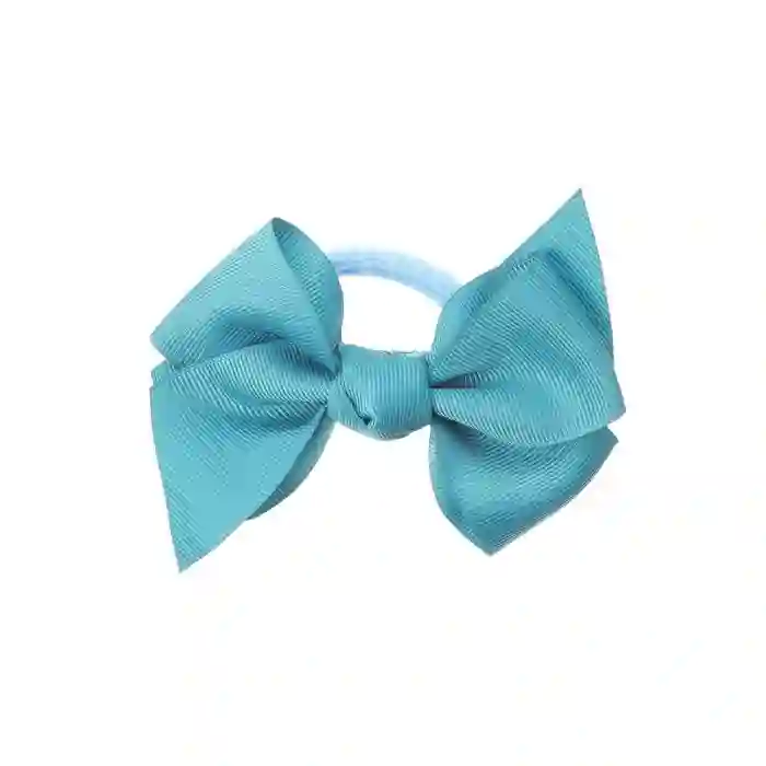 Big bow on turquoise scrunchie