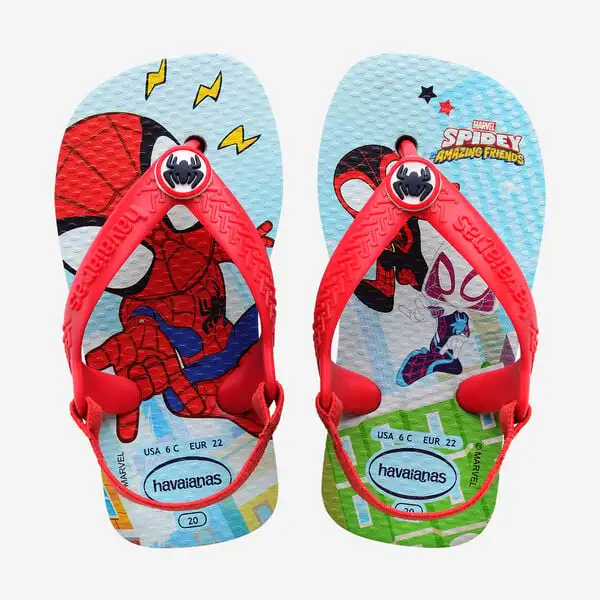 Havaianas Marvel Baby Red and Blue