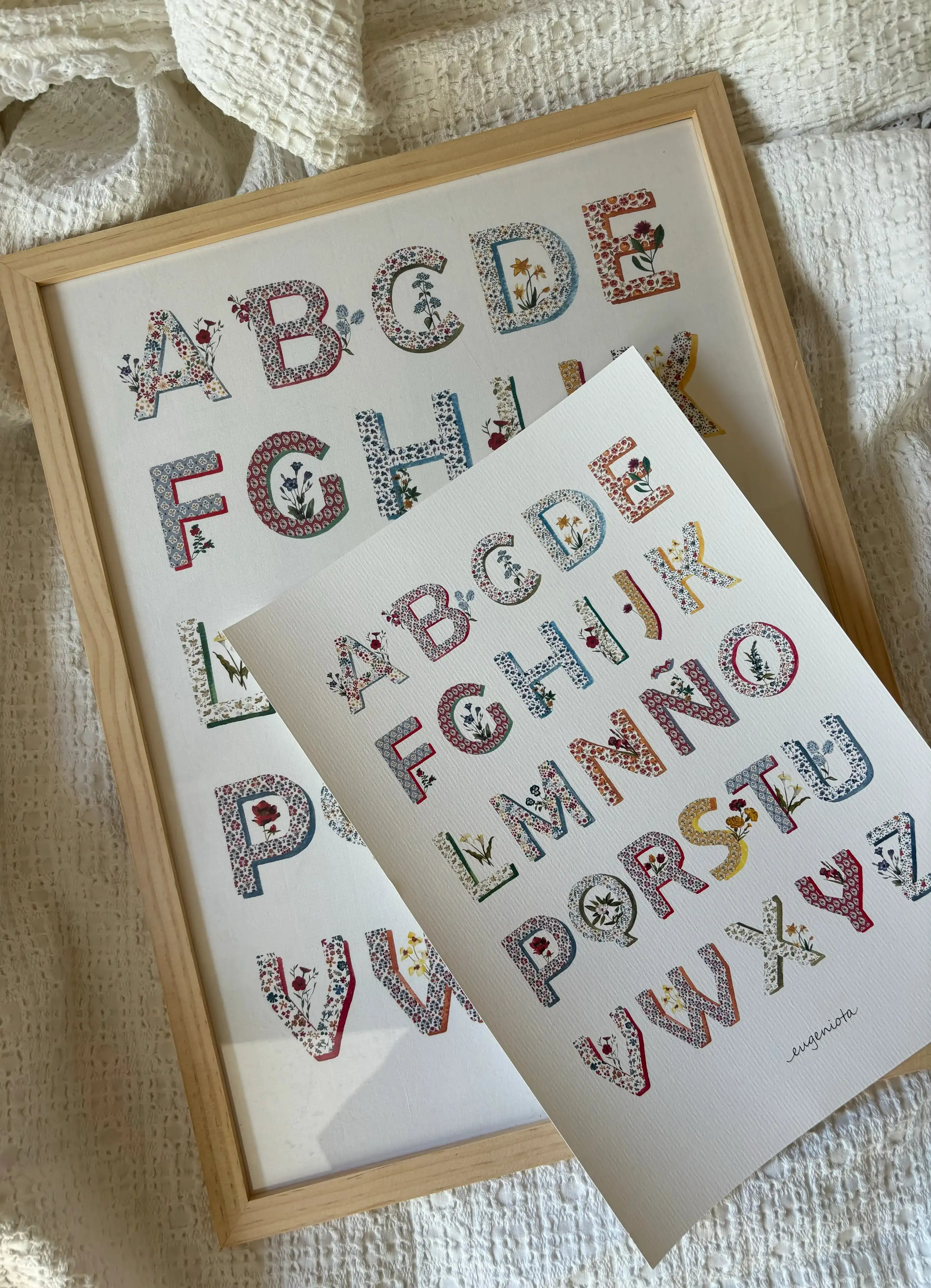 Alphabet Flowers Framed Print - Image 2
