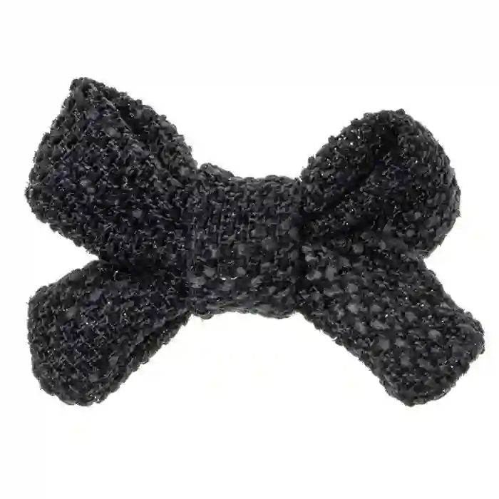 Black chenille bow
