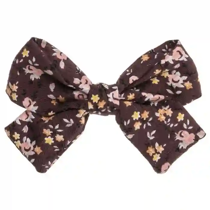 Large bow with burgundy flowers