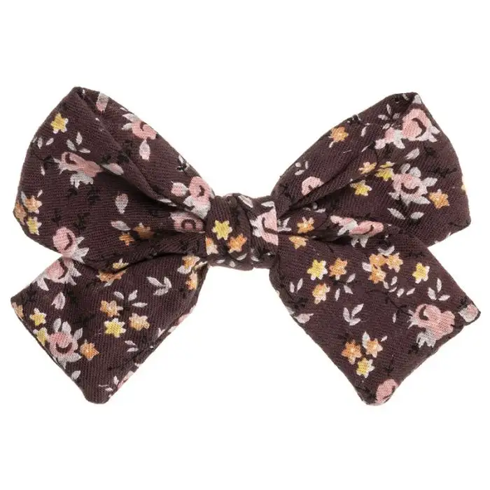 Large bow with burgundy flowers