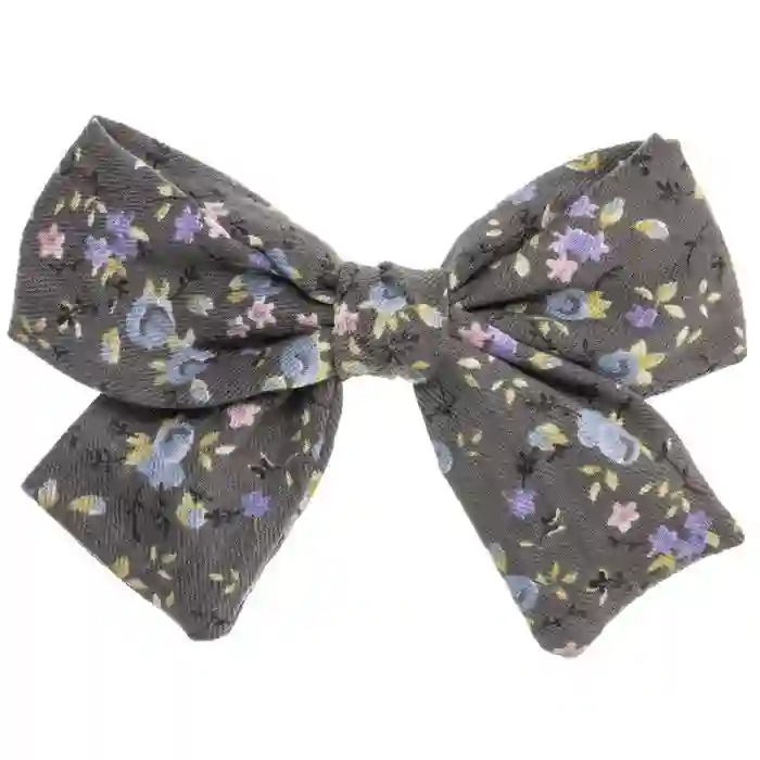 Large bow with gray flowers