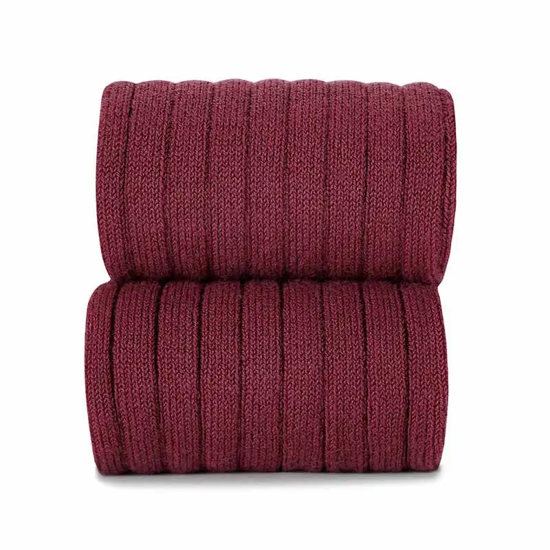 Burgundy ribbed tights - Image 2