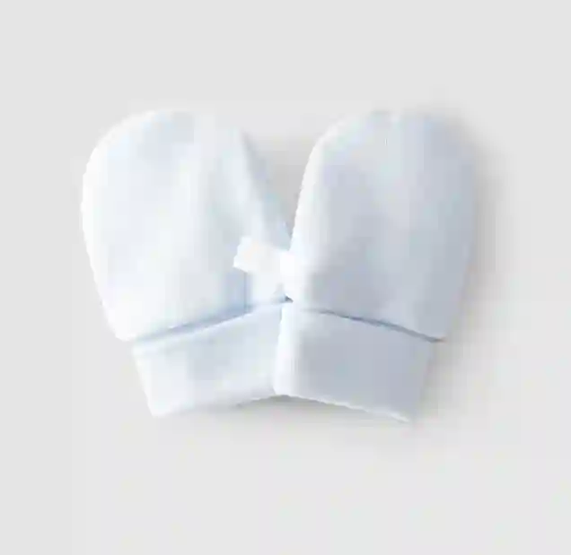 Manoplas recién nacido azul
