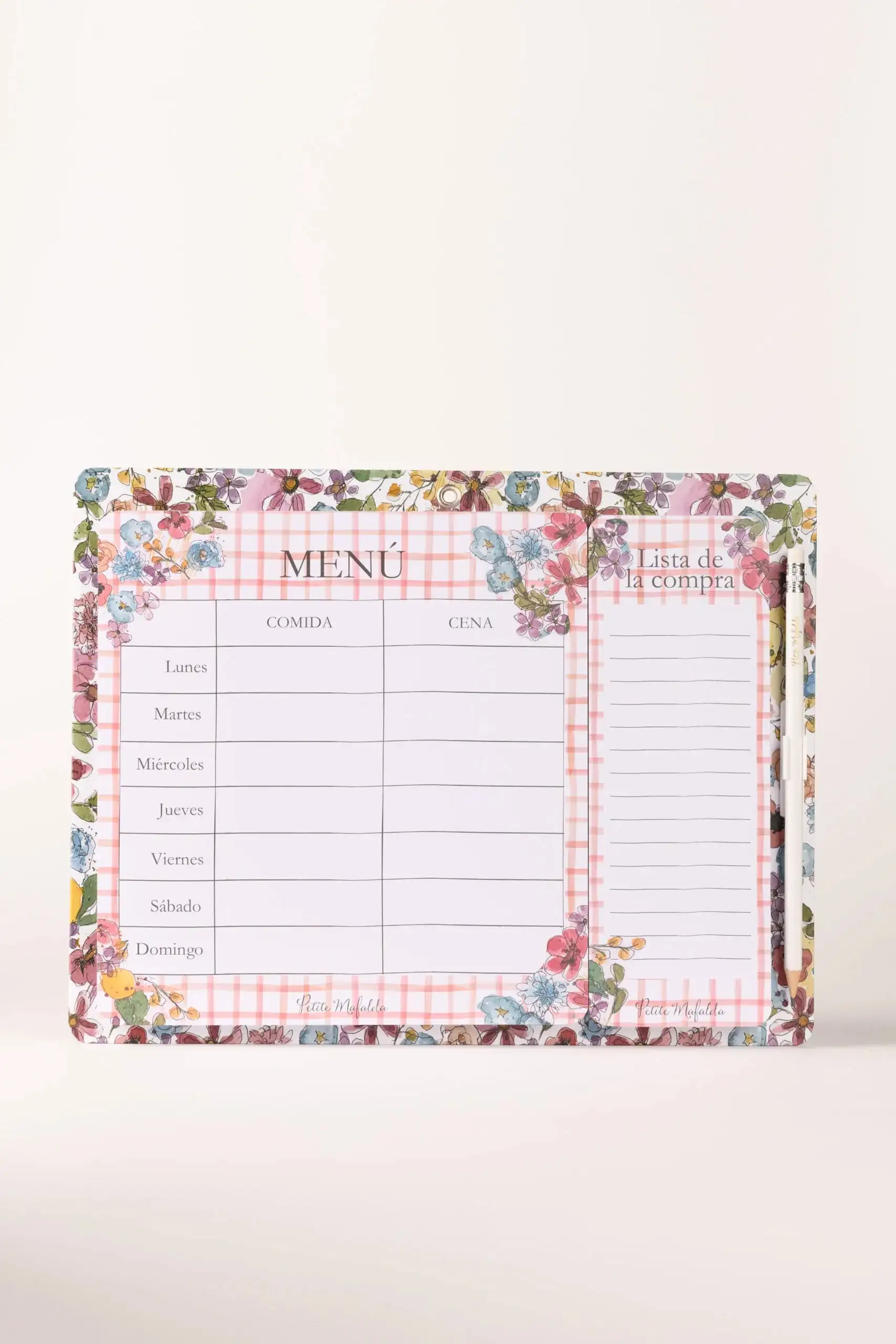 Petite Mafalda menu and shopping list