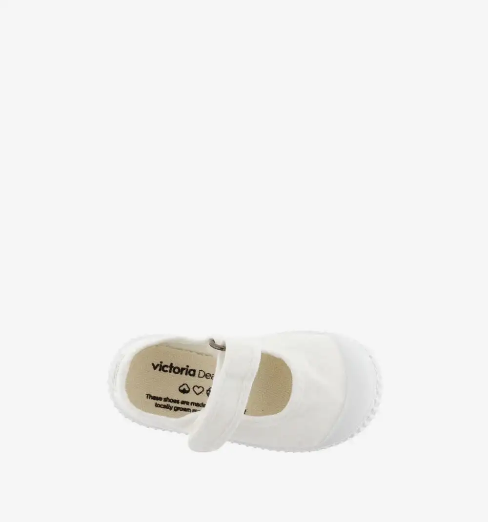 White Canvas Mary Janes - Image 2