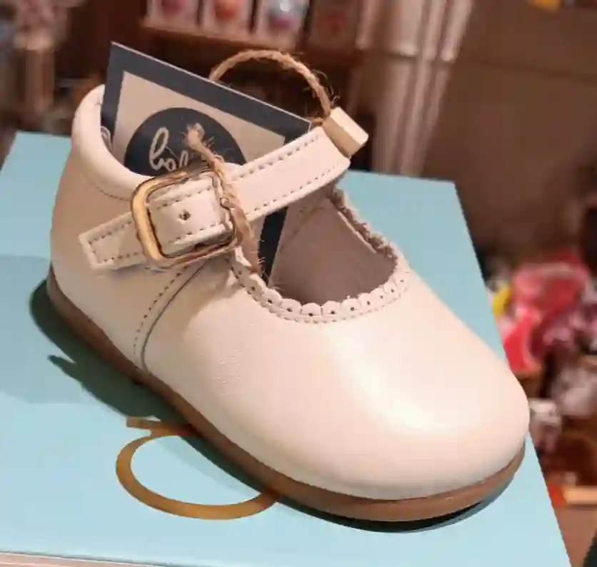Porcelain Leather Mary Janes