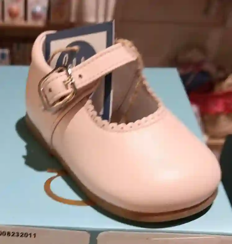 Light Pink Leather Mary Janes