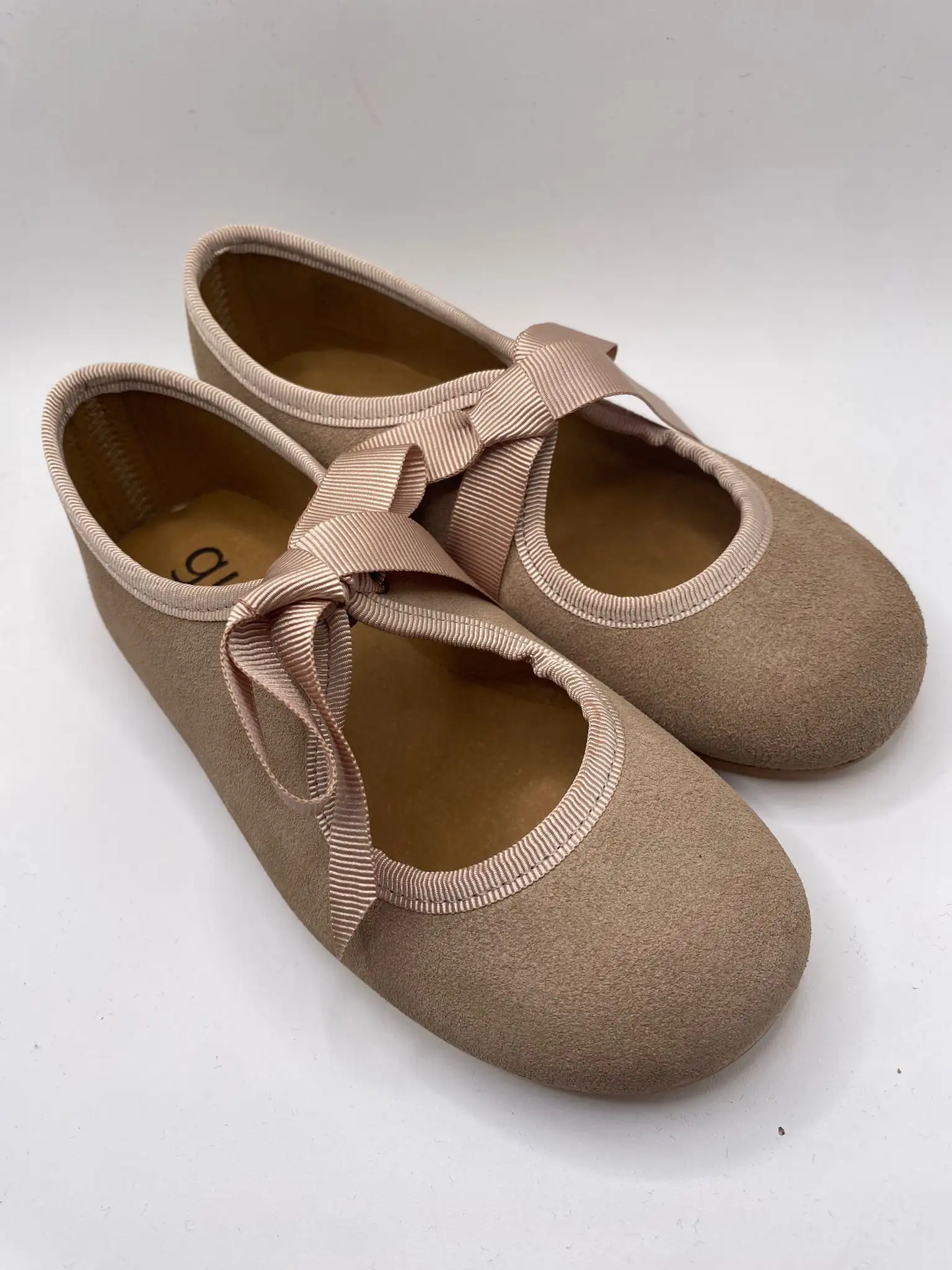 sand suede Mary Janes