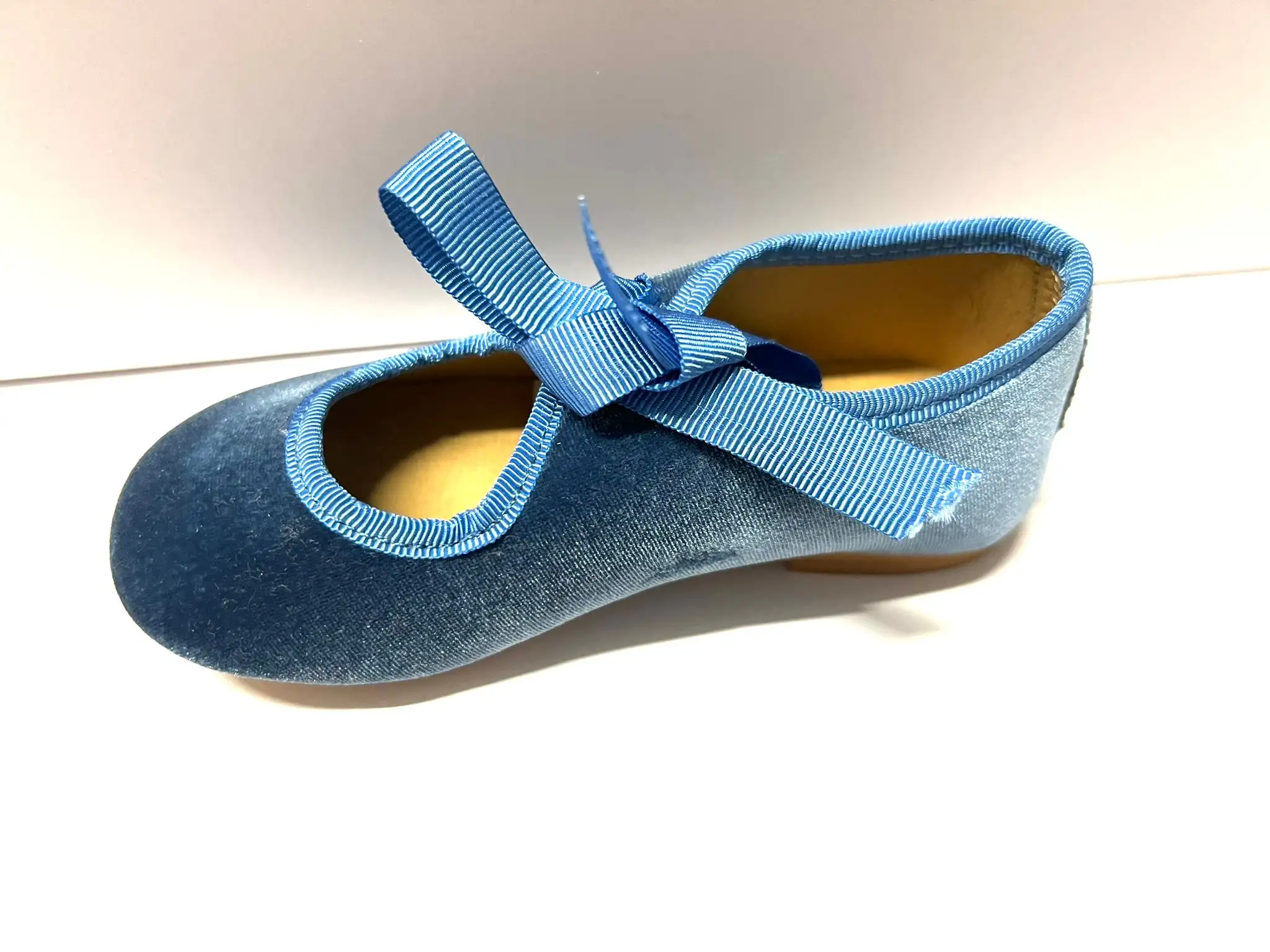 Merceditas terciopelo azul - Imagen 2