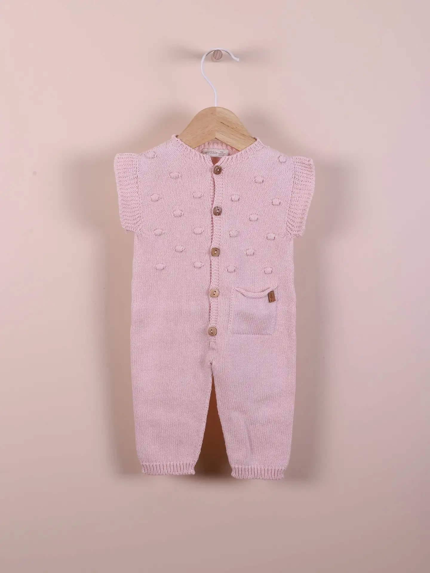 Pink knit jumpsuit