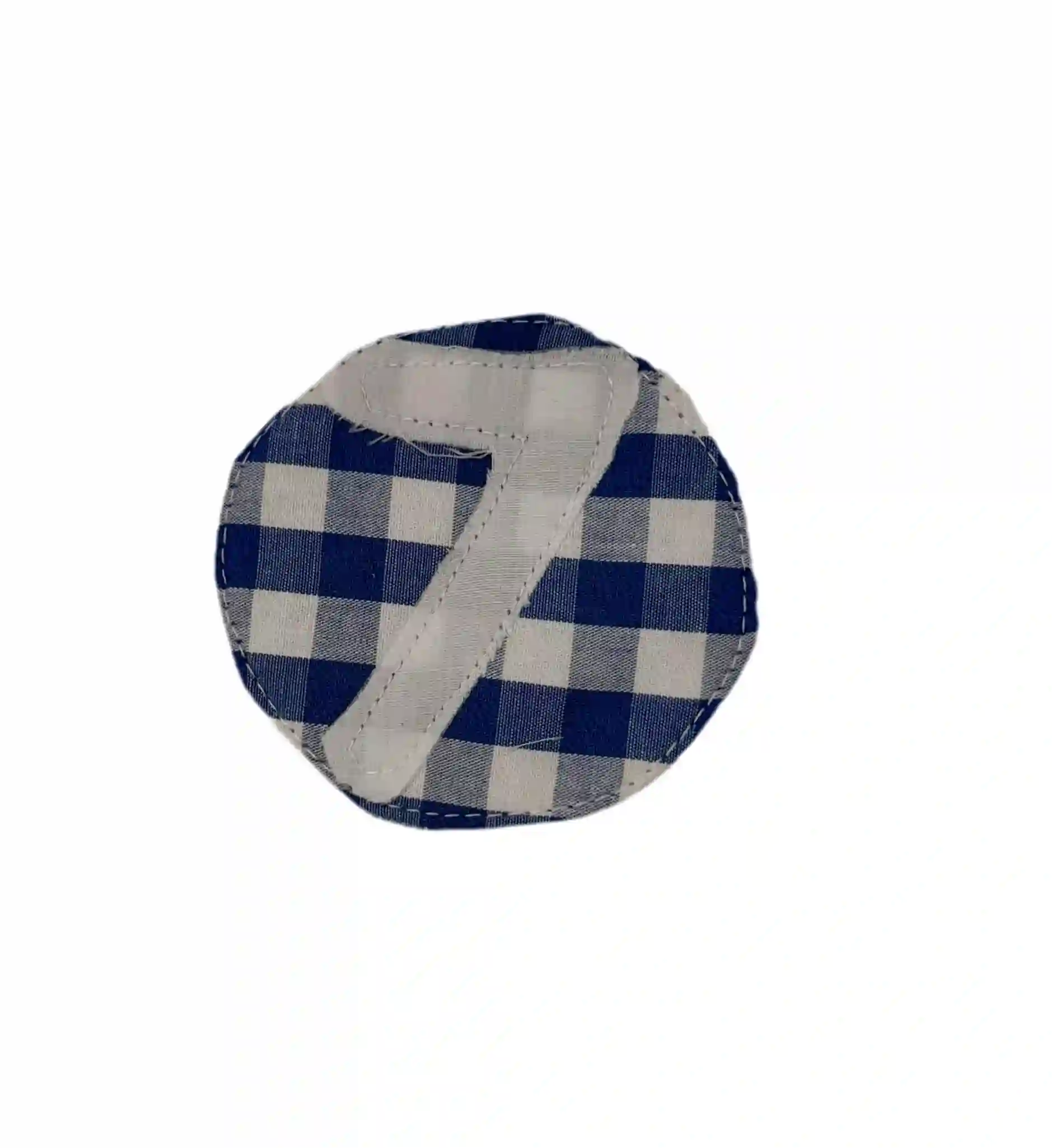 Número corona (Nº7) Vichy Azul