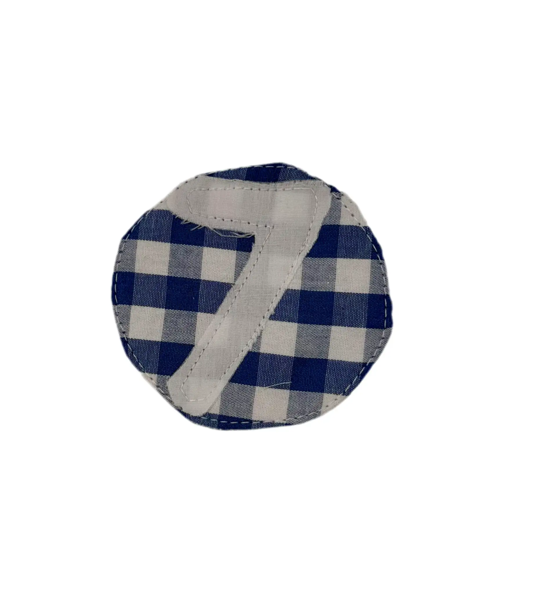 Número corona (Nº7) Vichy Azul