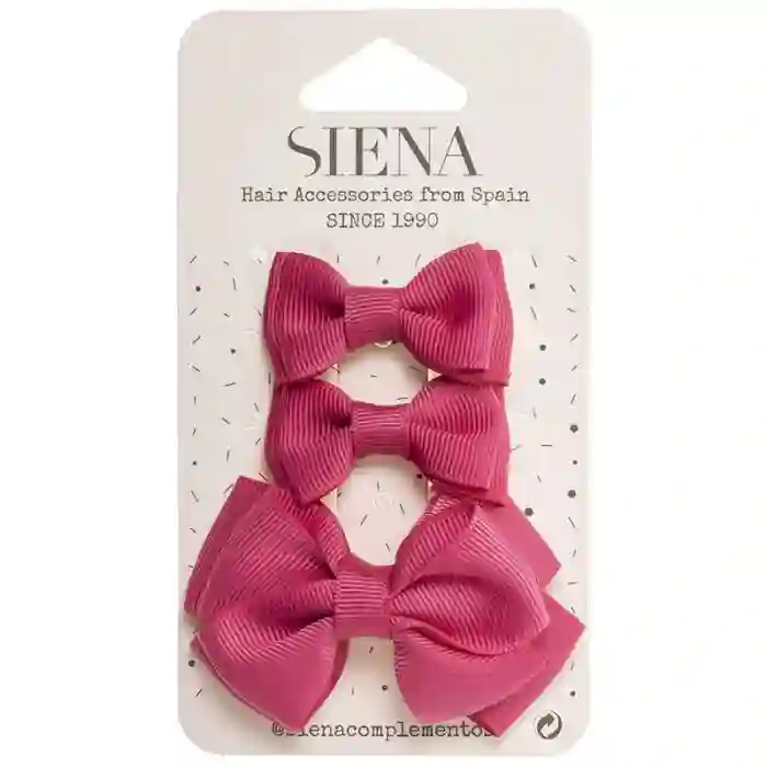 Pack of 3 fuchsia bows