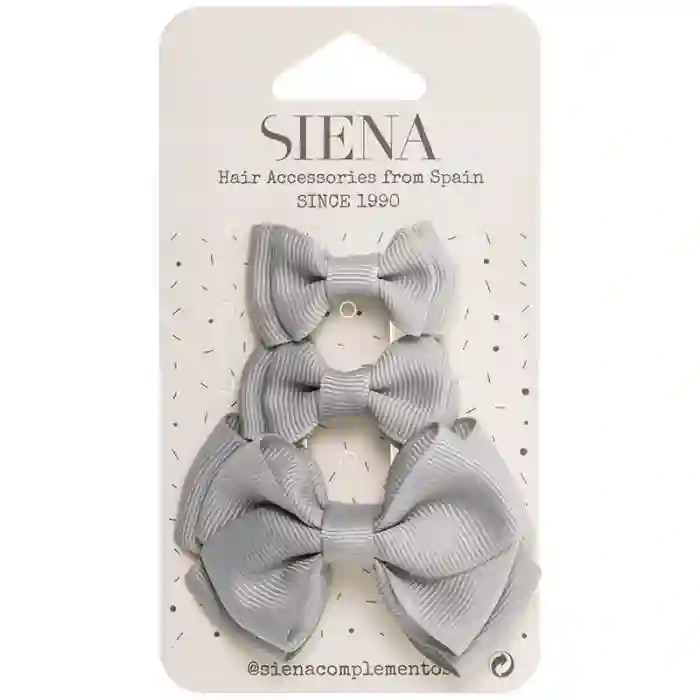 Pack 3 lazos Gris Claro