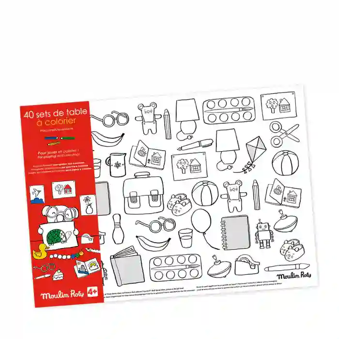 Pack 40 Manteles Para Colorear