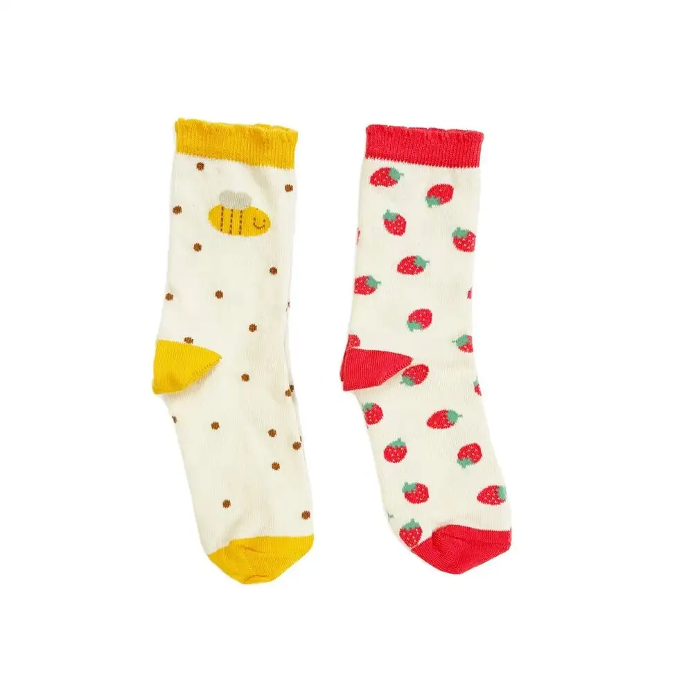 Bee and strawberry socks pack