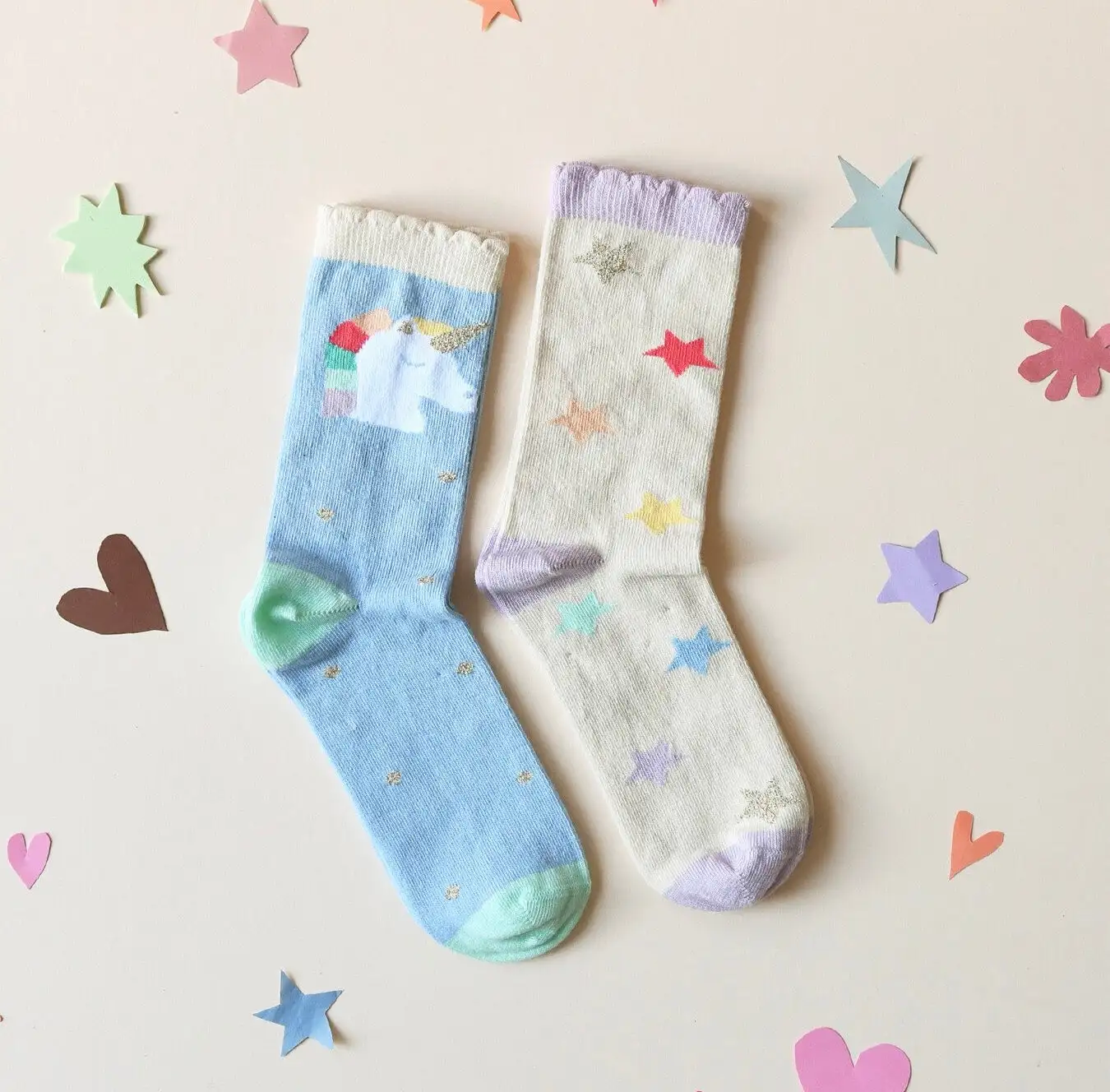 Rainbow unicorn socks pack - Image 2