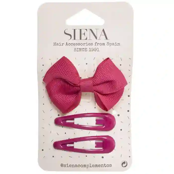 Bow Clip Pack + 2 fuchsia frogs