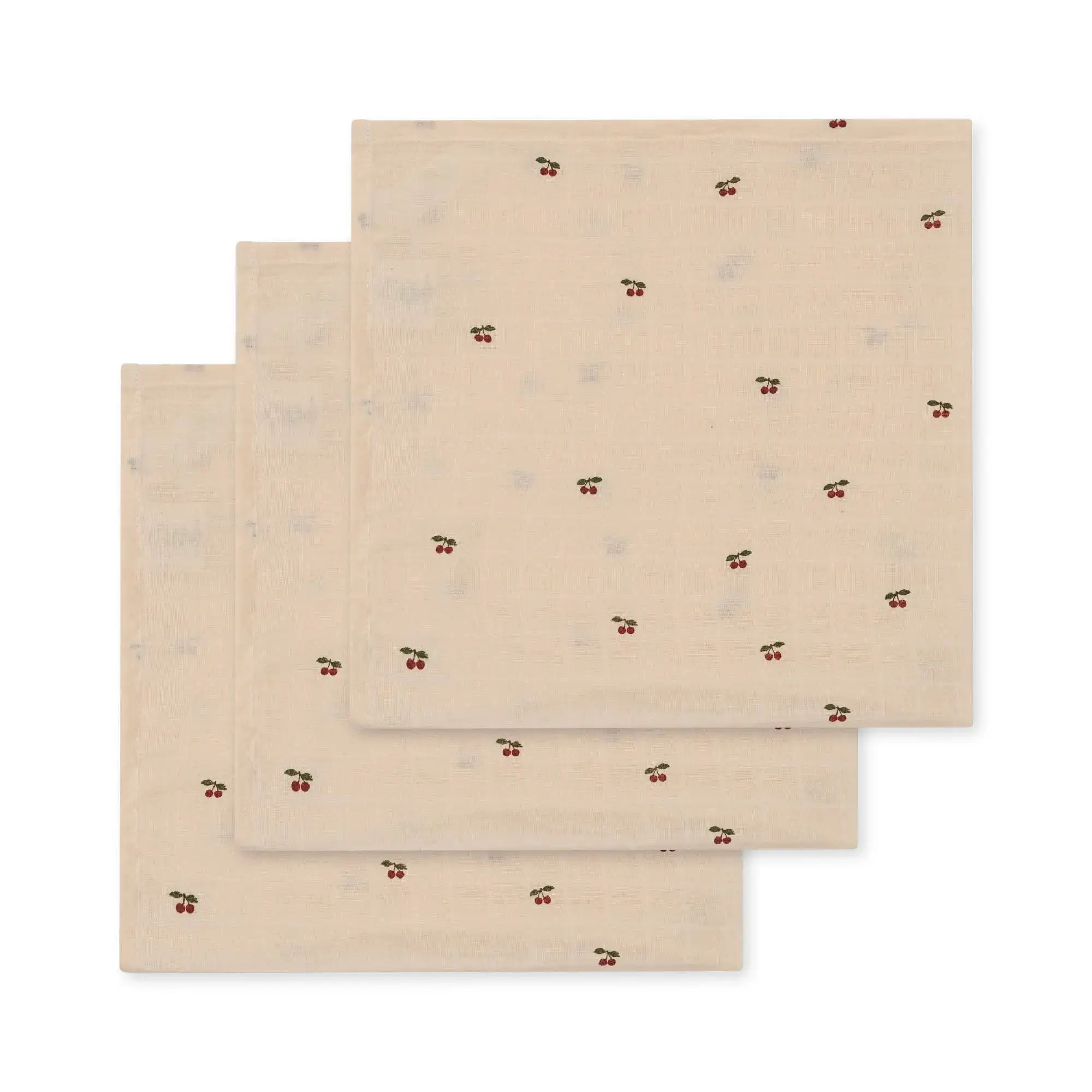 Pack of 3 cherry muslins