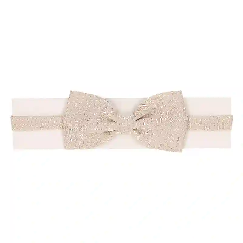 Beige bow tie