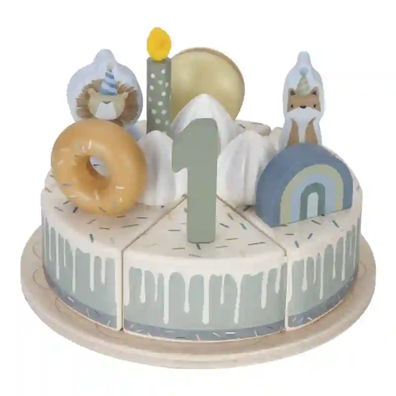 blue birthday cake