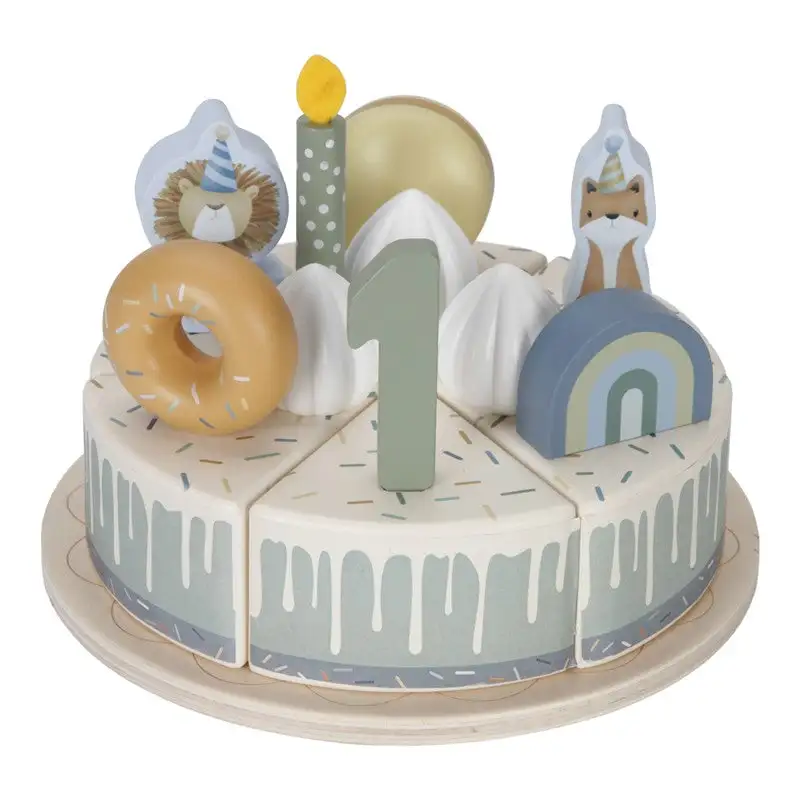 blue birthday cake