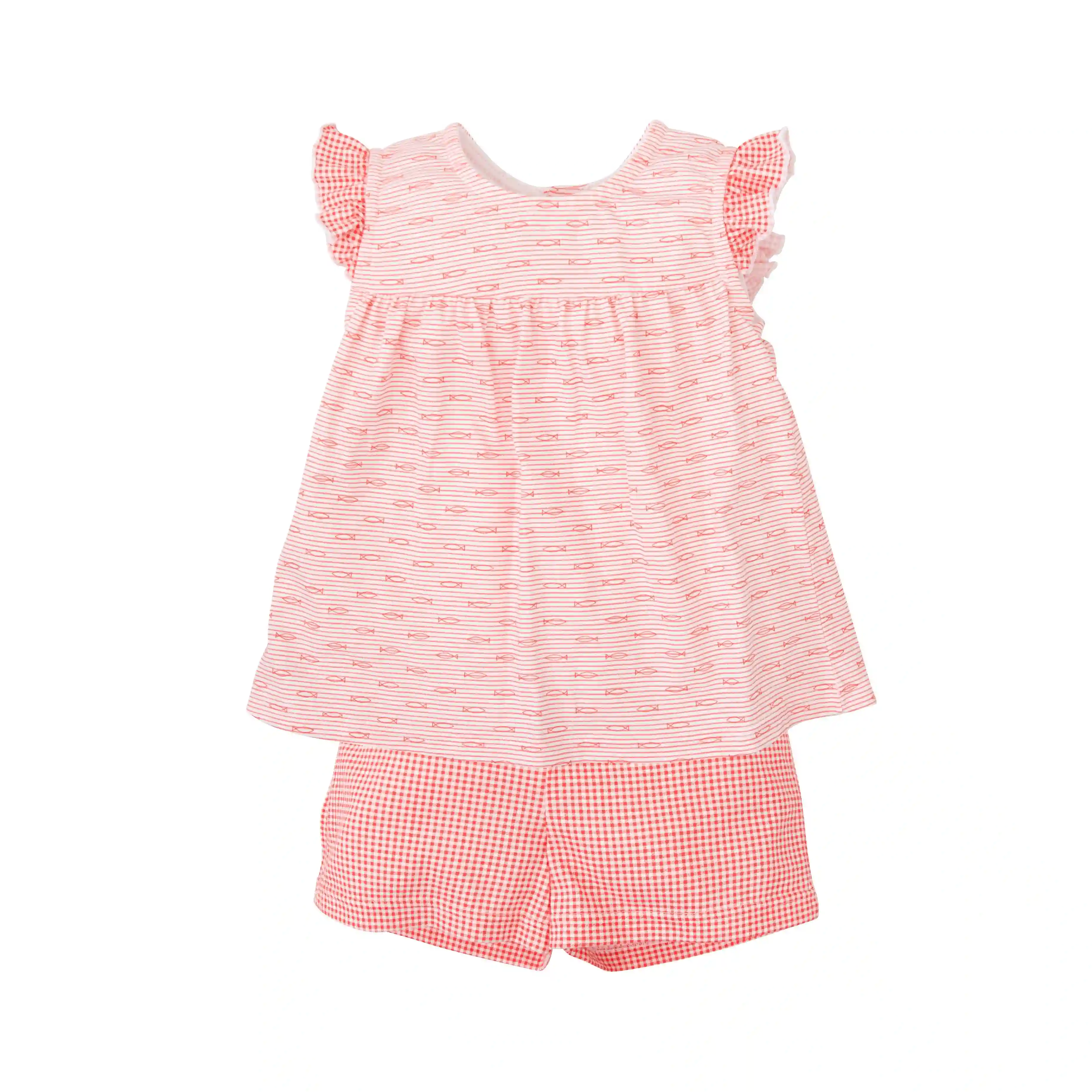 Coral girl pajamas