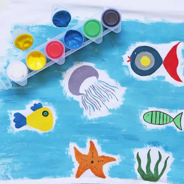 Acrylic fabric paint in a bottle, 6 colors. - Image 3
