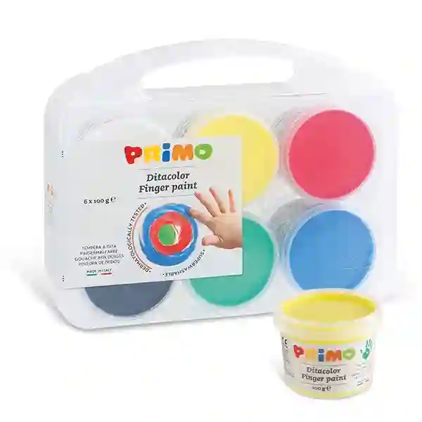 Finger paint in a bottle, multipurpose case, 6 colors.