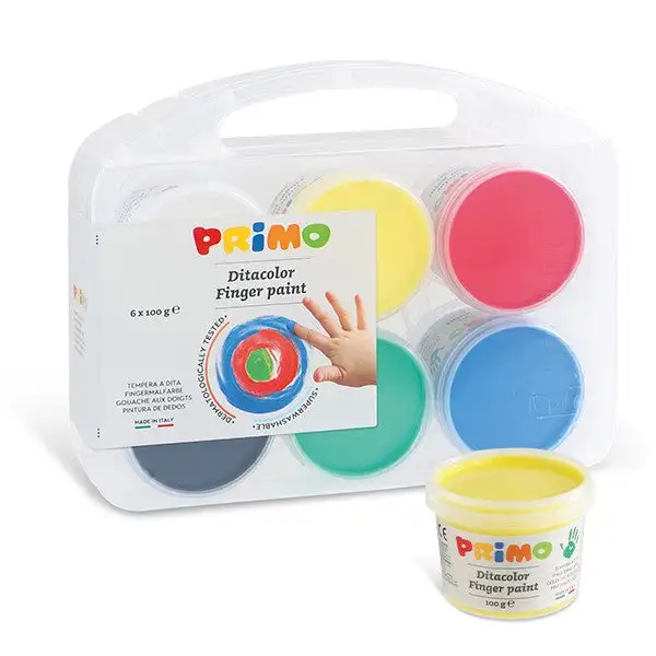 Finger paint in a bottle, multipurpose case, 6 colors.