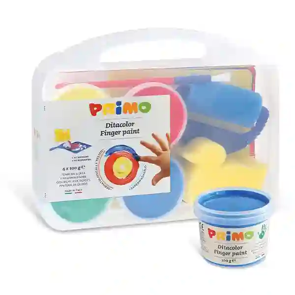 Pintura para dedos en frasco,  4 colores