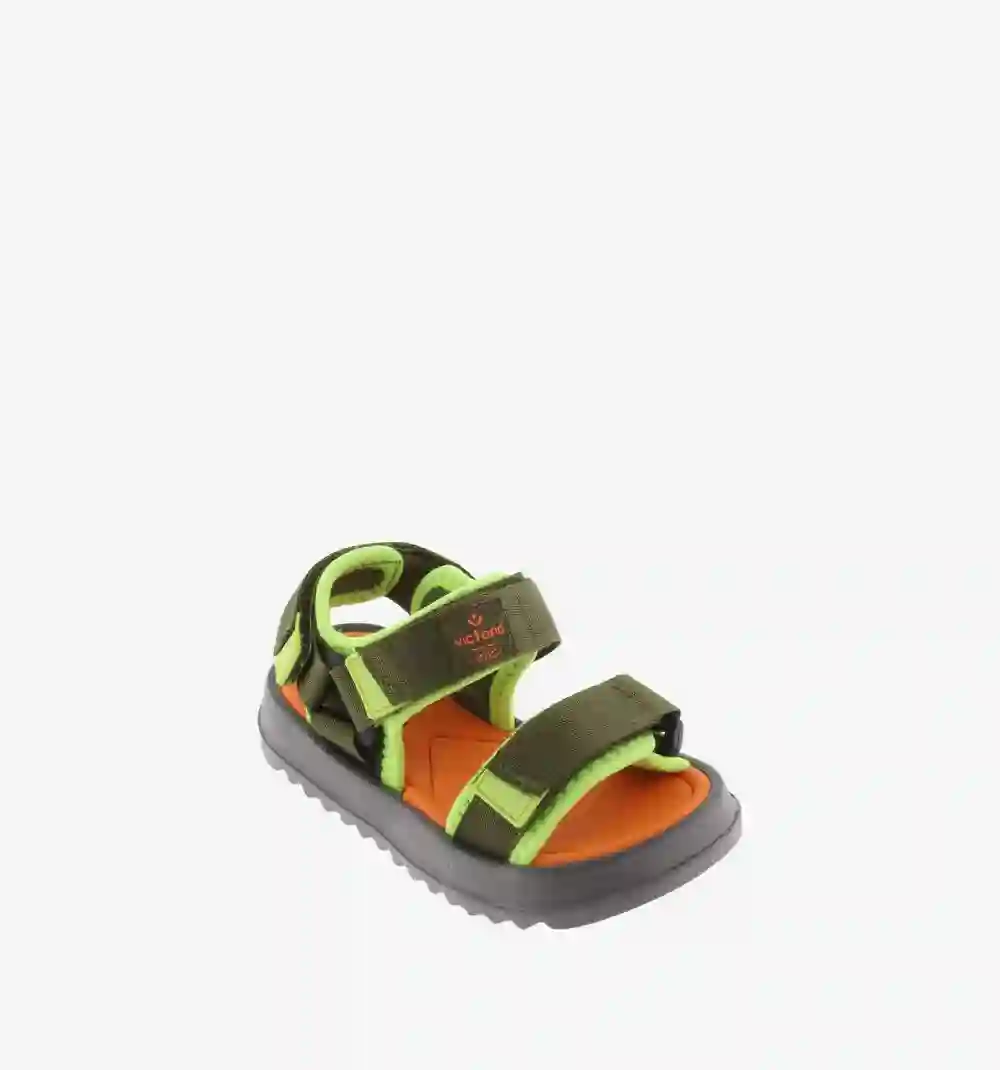 Sandalias tiras nailon Kaki