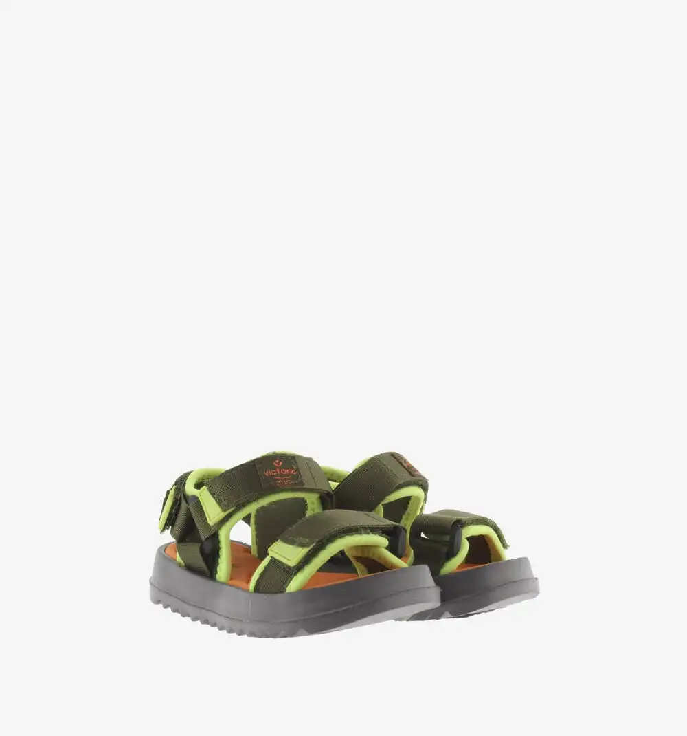 Nylon Kaki strappy sandals - Image 5