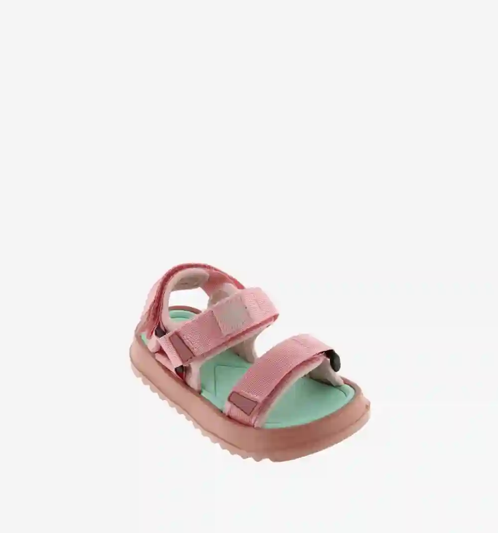 Pink nylon strap sandals