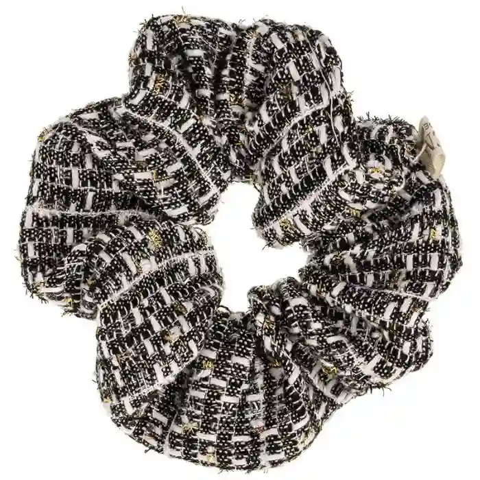 Black Marbled Scrunchie