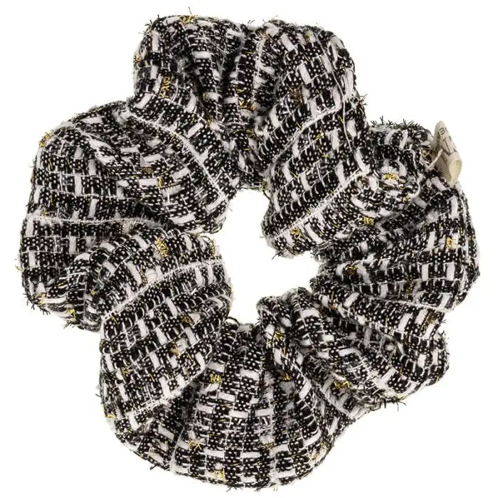 Black Marbled Scrunchie