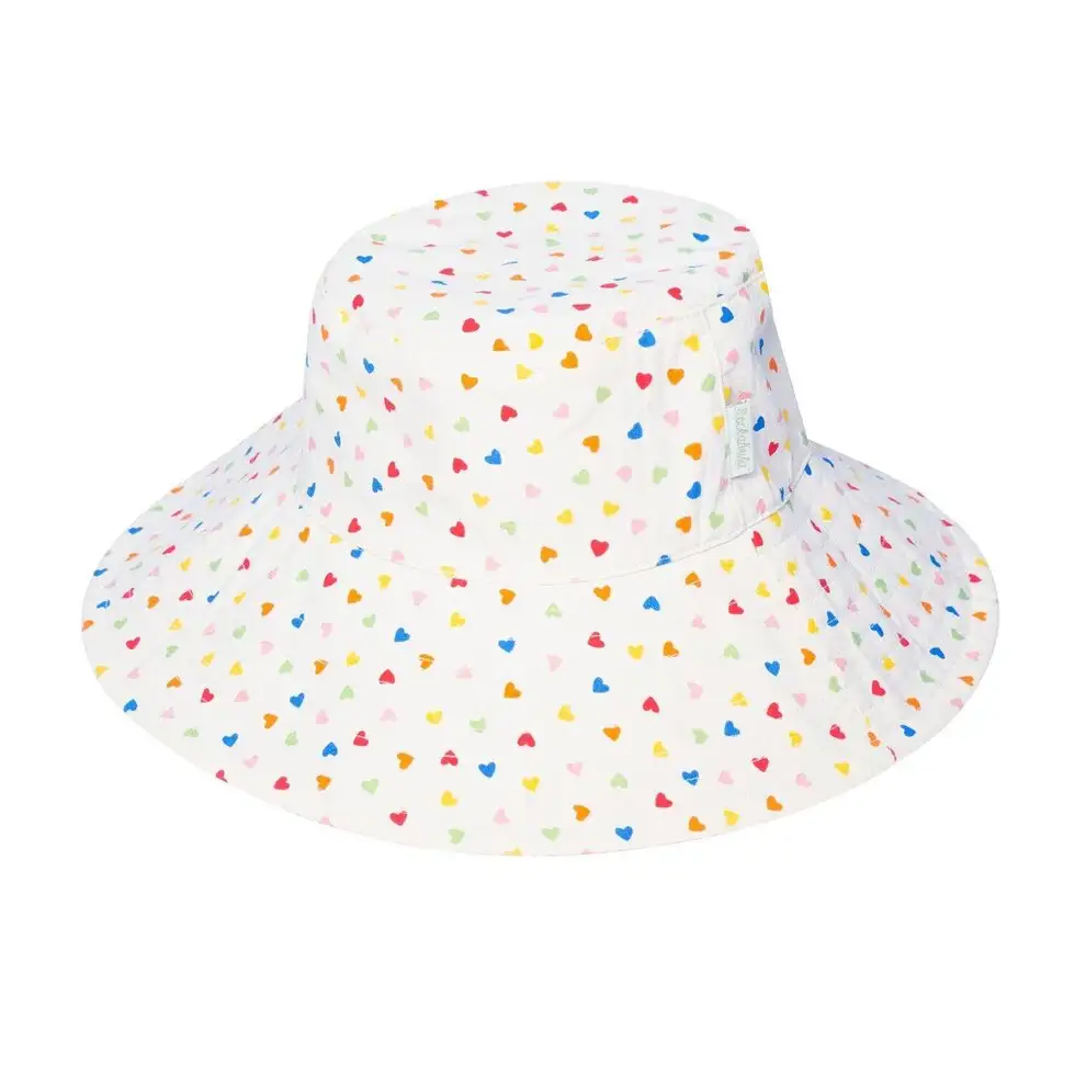 Reversible Sun Hat with Rainbow Hearts - Image 2