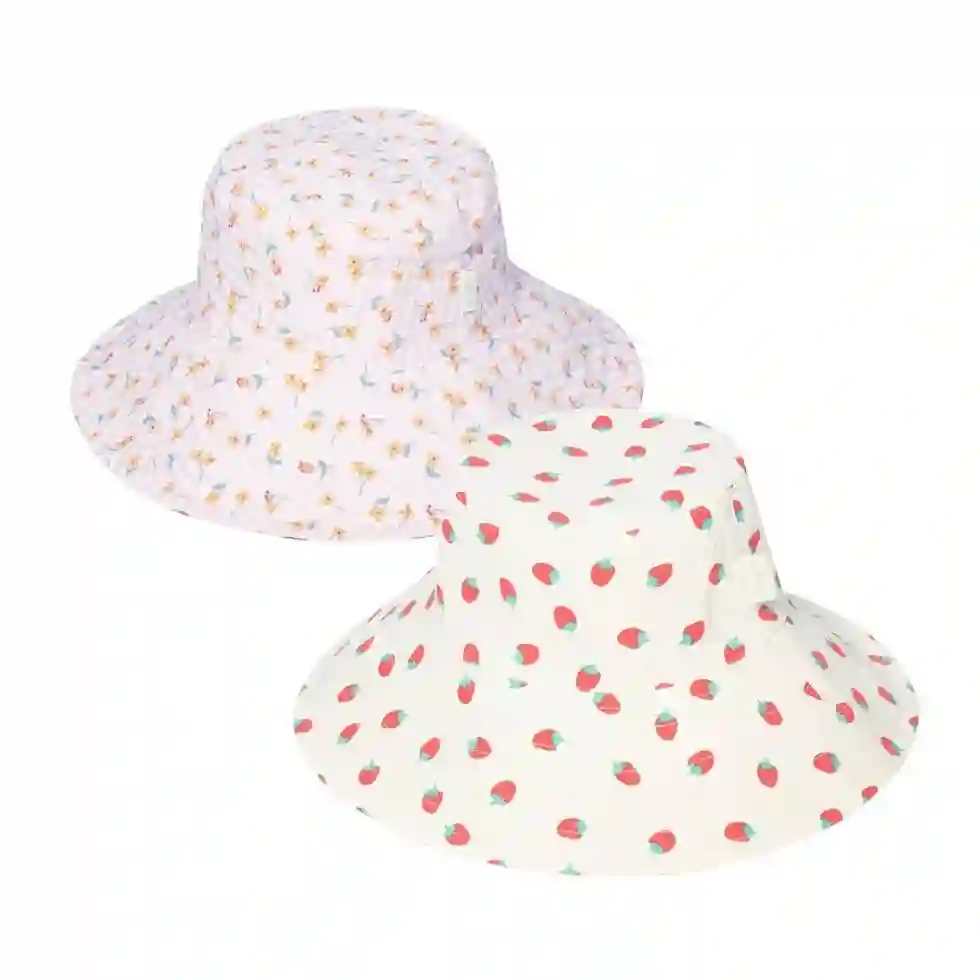 Sombrero para el sol reversible fresas