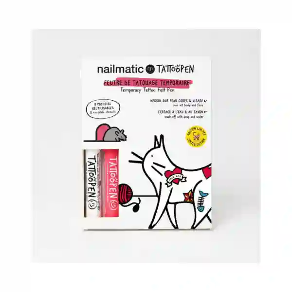 Tattoo Pen Set of 2 Cat markers