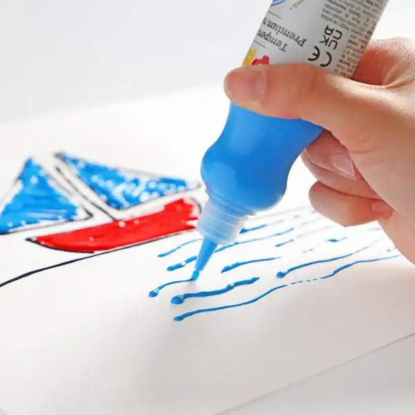 High quality tempera in a bottle with measuring spout, 6 colors. - Image 2