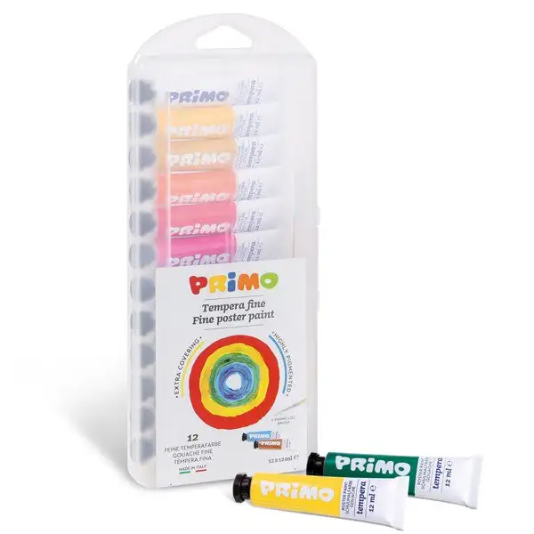 Fine tempera in tube 12 colors