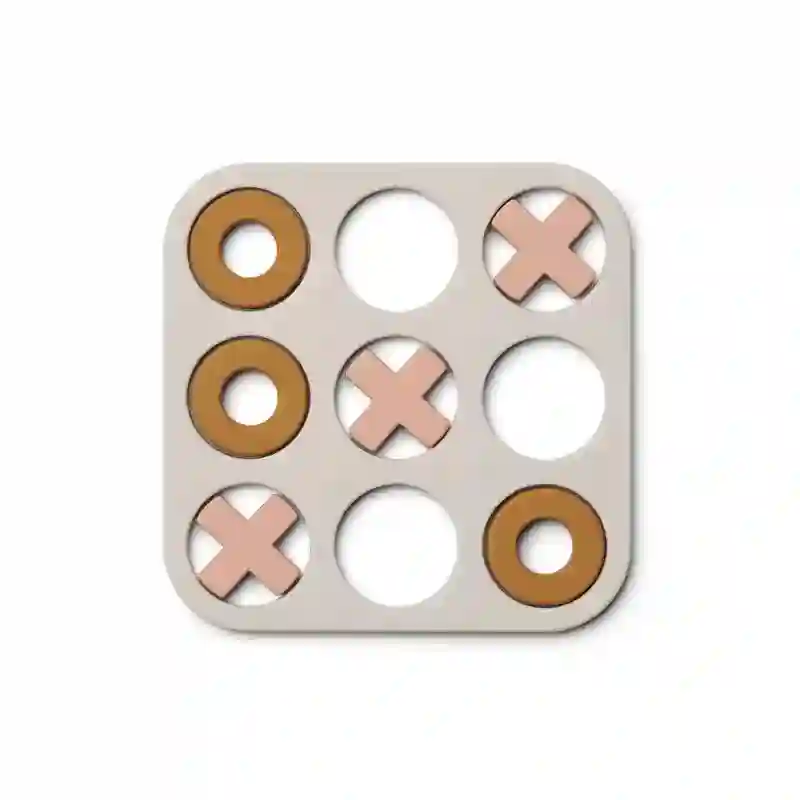 Three in Stripes Silicone Beige