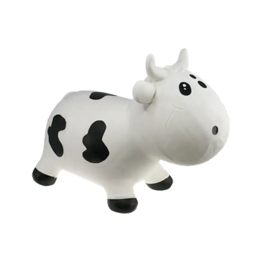 White jumping cow