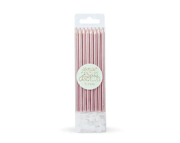 Metallic Pink Candles